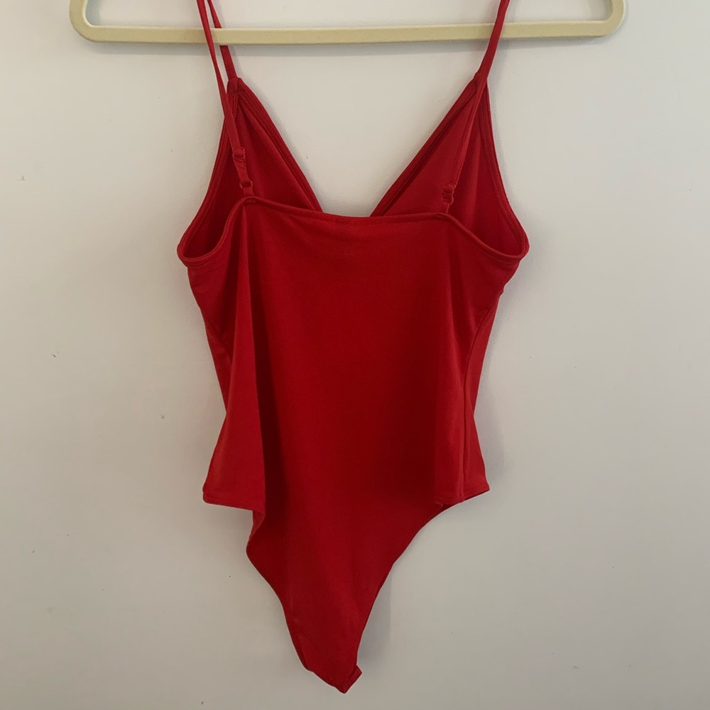 H&M Red Front Tie Bodysuit - Picture 4 of 4